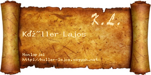Küller Lajos névjegykártya