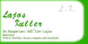 lajos kuller business card